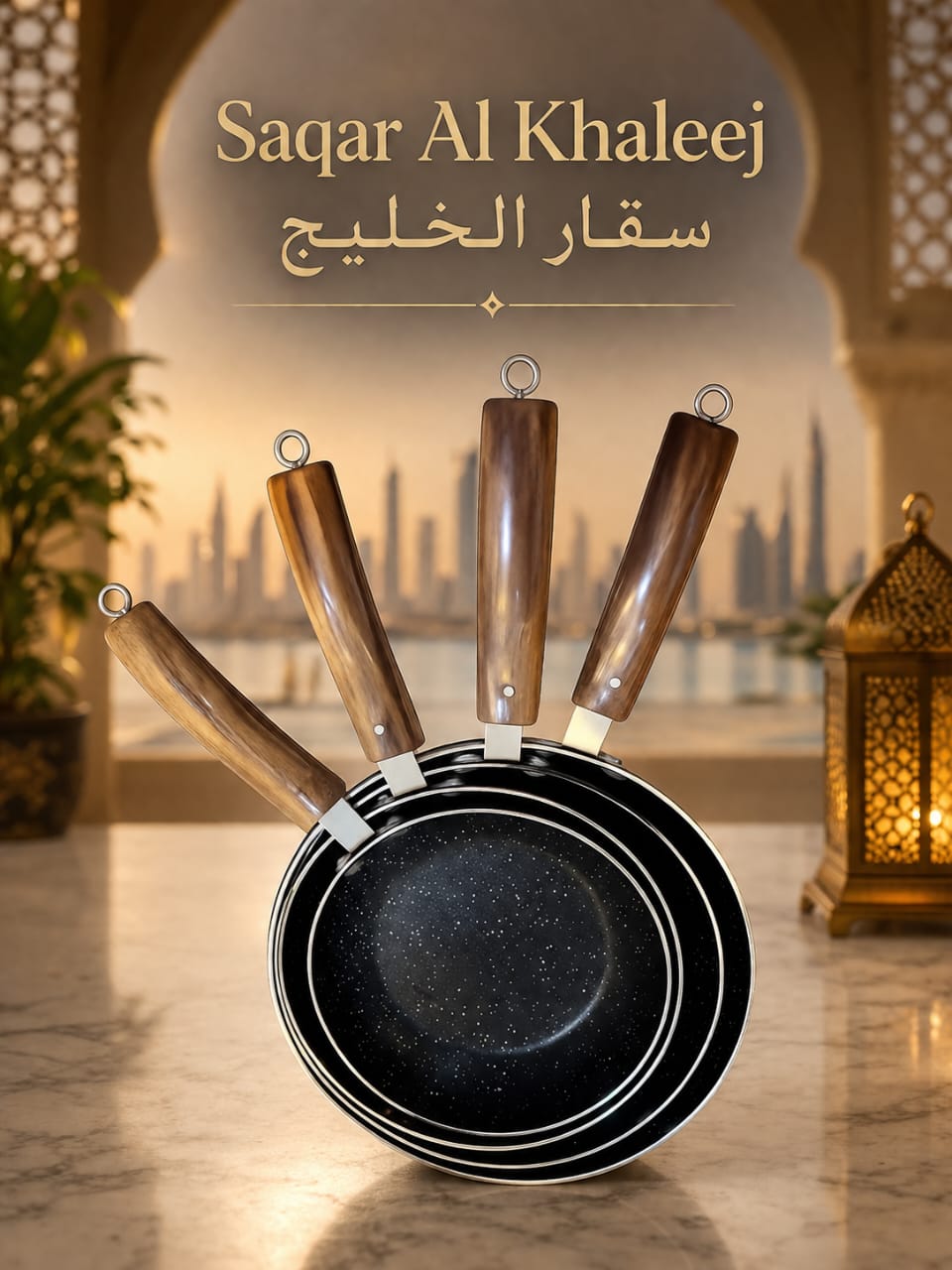 Saqar Al Khaleej Premium Non-Stick Frying Pan 4 Pc Set